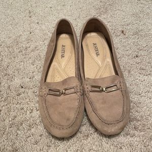 JustFab Tan work flats